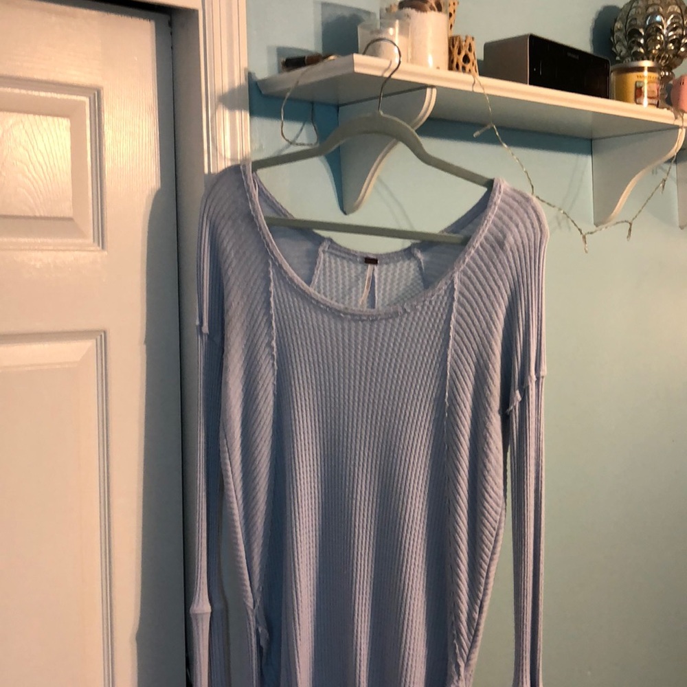 Light blue FREE PEOPLE thermal top